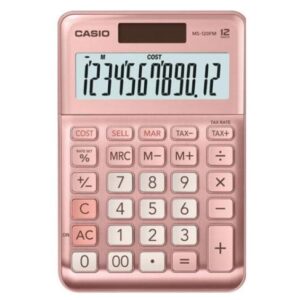 Calculadora Casio de mesa color rosado – Modelo MS-120FM-PK