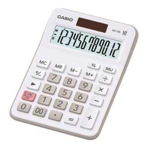 Calculadora Casio de mesa 12 dígitos color blanco – Modelo MX-12B-WE