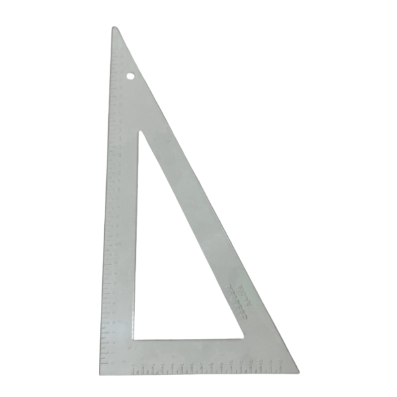 Regla acrílica escuadra triangular