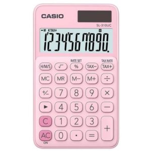 Calculadora Casio portátil de 10 dígitos color rosado – Modelo SL-310UC-PK