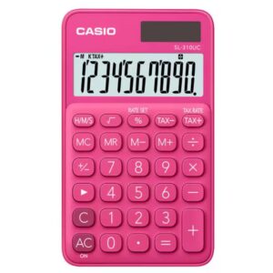 Calculadora Casio portátil de 10 dígitos color rojo – Modelo SL-310UC-RD