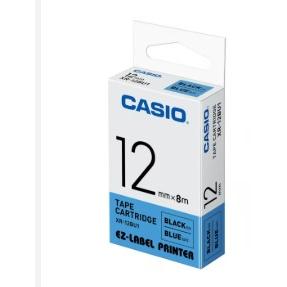 Cinta Casio XR-12-BU negro sobre azul de 12 mm