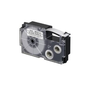 Cinta Casio XR-12GCWE negro sobre blanco de 12 mm (variante premium)