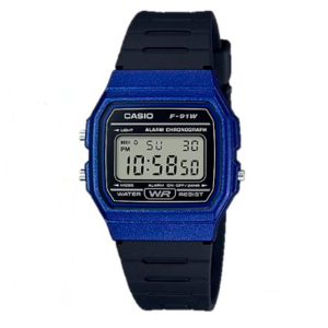 Reloj Casio F-91WM-2A Clásico Digital en Azul Metálico para hombre
