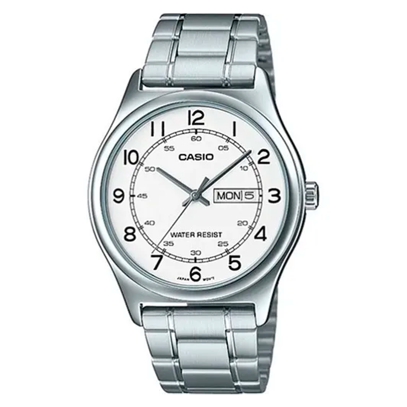 Casio MTP-V006D-7C plateado, analógico, fechero para hombre