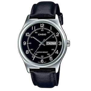 Reloj Casio MTP-V006L-1B de cuero análogo fechero para hombre
