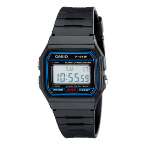 Reloj casio F-91W-1D negro clásico digital