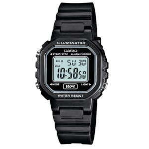 reloj casio LA-20WH-1A digital color negro a prueba de agua
