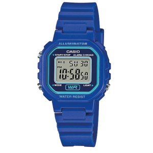 Reloj casio LA-20WH-2A correa de resina color azul para dama