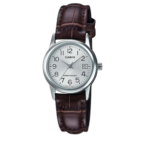 Reloj Casio LTP-V002L-7B2 clásico correa café análogo