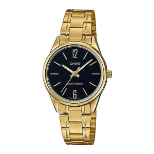 Reloj casi LTP-V005G-1B análogo dorado para dama