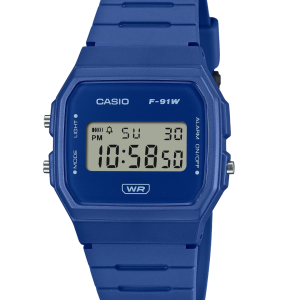 Reloj casio azul F-91WB-2A1 con correa de plastico