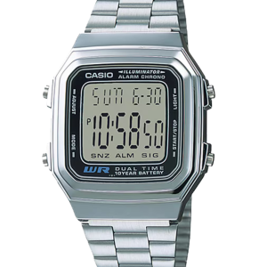 Reloj plateado A-178WA-1