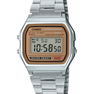 Reloj casio vintage digital plateado con dorado A158WEA-9