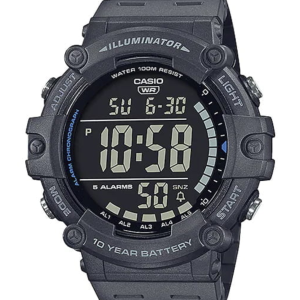 Reloj casio digital deportivo negro y plateado AE-1500WH-1AV