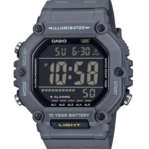 Reloj casio digital deportivo gris y negro iluminator AE-1600H-8BV