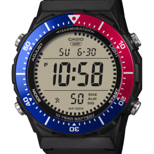 Reloj casio digital deportivo negro, azul y rojo AE-1700H-1A2V