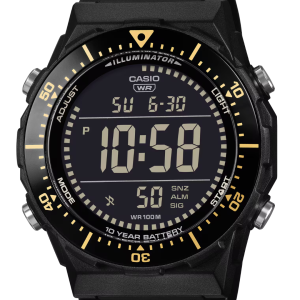Reloj casio digital deportivo negro con detalles dorados AE-1700H-1BV