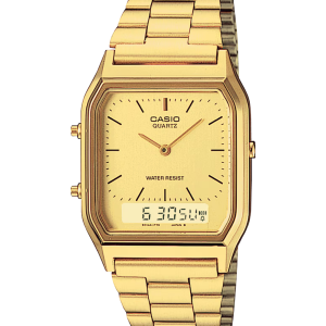 Reloj Casio Unisex Acero Dorado Hebilla AQ-230GA-9D