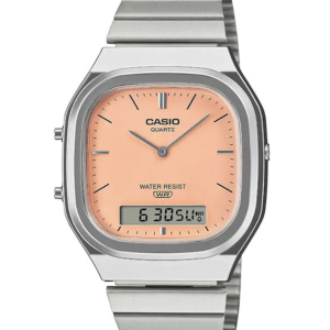 Casio Vintage AQ240E-4A: Matte Orange Dial, Warm Retro Style