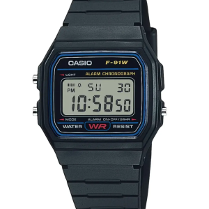Reloj Casio F-91w-1d unisex resina cierre hebilla