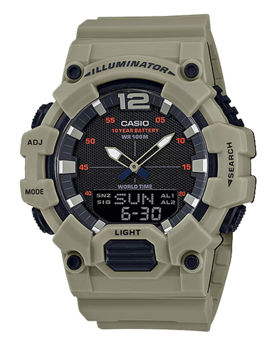 Reloj Casio verde olivo HDC-700-3A3V