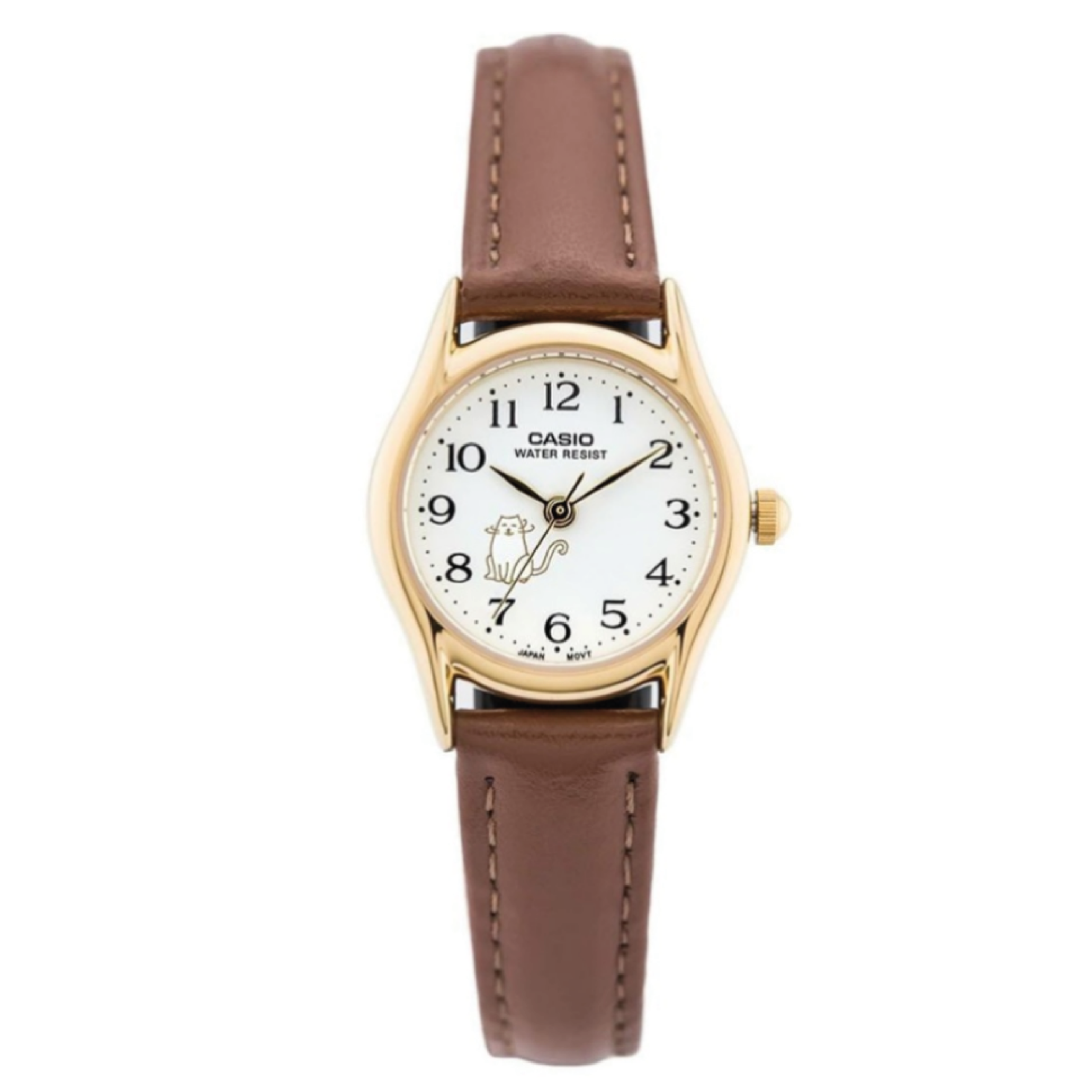 Reloj Casio LTP-1094Q-7B8 dorado con correa de cuero