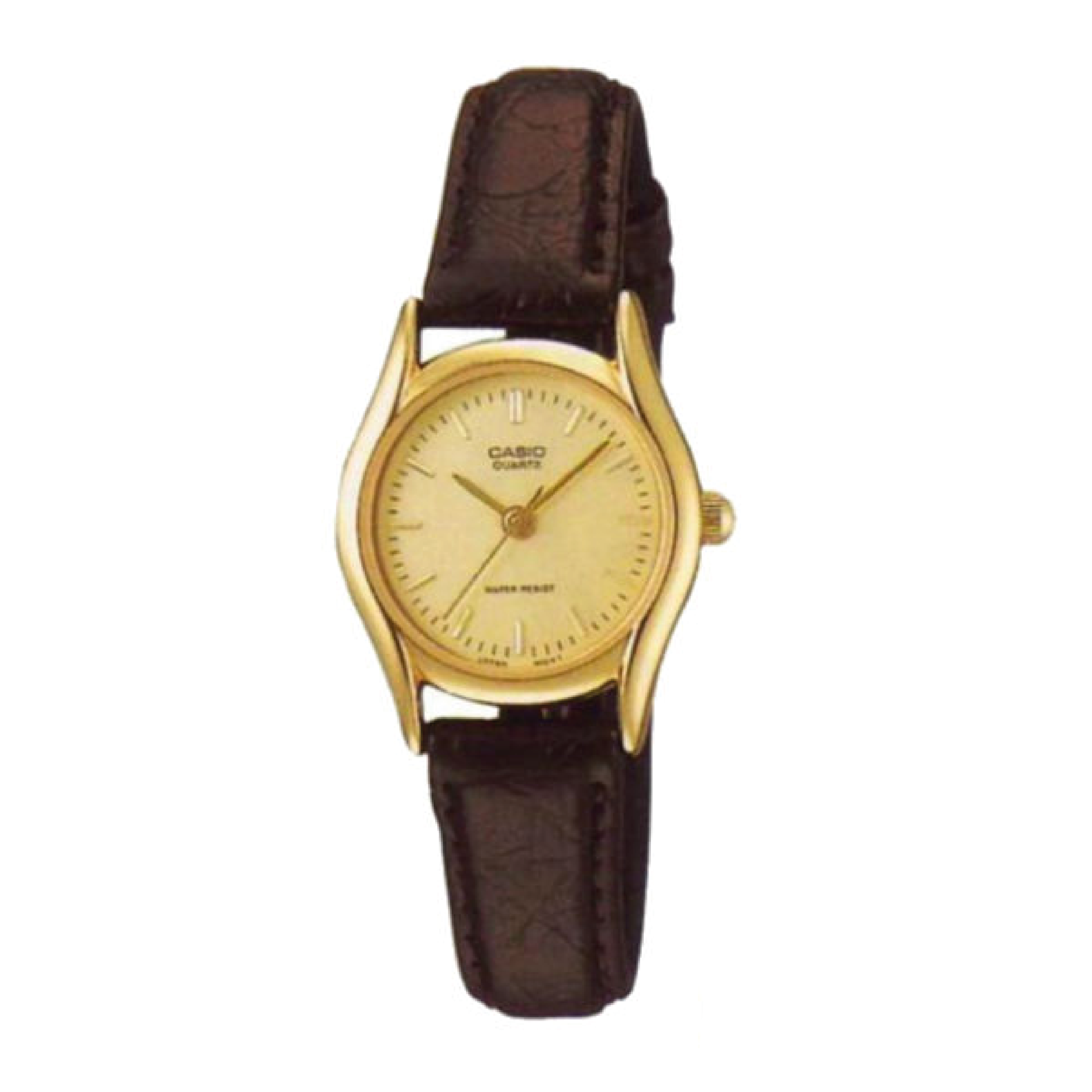 Relo casio LTP-1094Q-9A dorado con correa de cuero