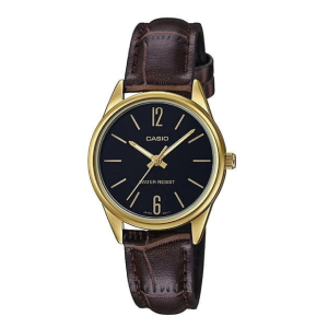 Reloj Casio LTP-V005GL-1B dorado con correa de cuero