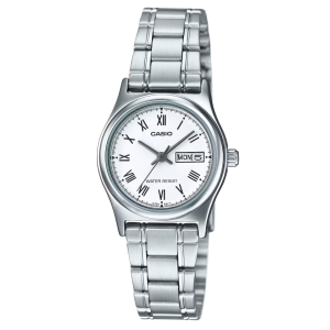 Reloj Casio LTP-V006D-7B análogo, fechero metalizado