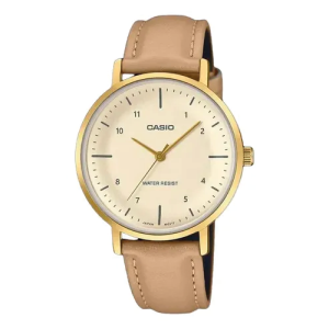 Reloj Casio LTP-VT03GL-4B dorado con correa de cuero
