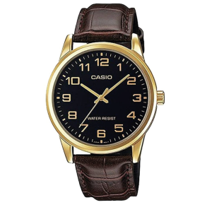 Reloj Casio MTP-V001GL-1B dorado con correa de cuero
