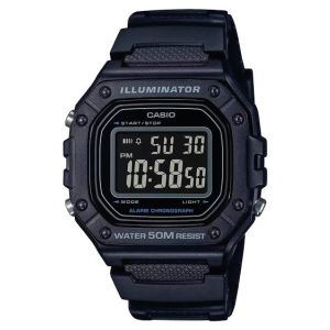 Reloj Casio W-218H-1BV negro con corea de resina